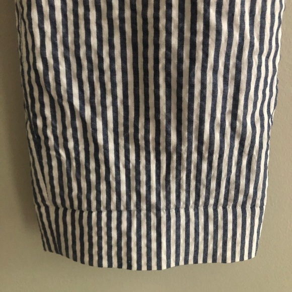 Brooks Brothers 100% Cotton Pin Striped High Rise Barrel Trousers Size 8 - Picture 6 of 13